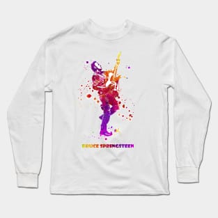 Bruce Springsteen The Boss Watercolor Splatter 06 Long Sleeve T-Shirt